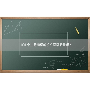 101个注册商标的设立可以转让吗？